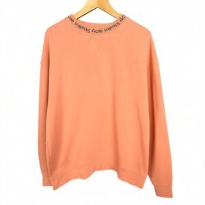 Acne Studios Yana AS Men's XS Ribbed Salmon Russian Dressing Cotton Sweatshirt